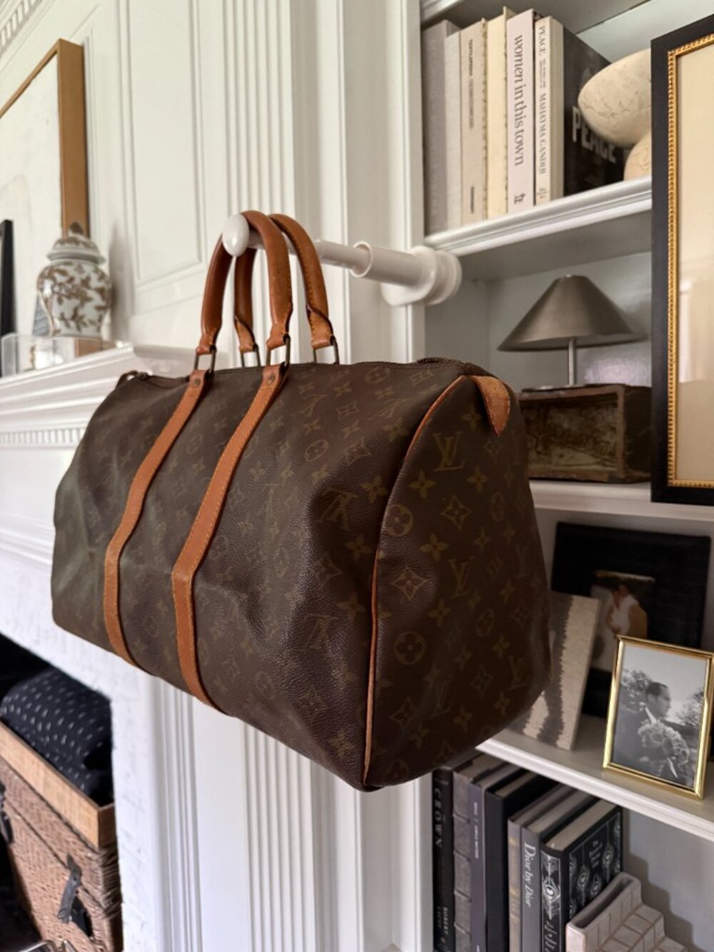 LOUIS VUITTON Keepall 45 Monogram Travel Satchel Duffel Bag Vintage - Picture 4 of 13